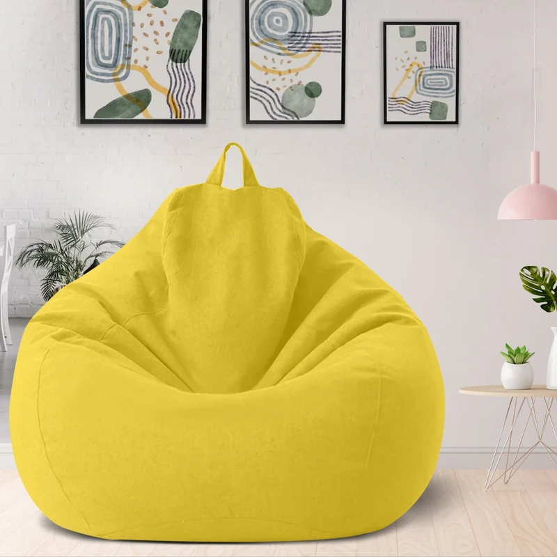 Zitzakhoes Polyester Ergonomisch Design Zonder Vulling Afneembaar Wasbaar 80x90 100x120 cm Woonkamer Slaapkamer | Sansoti