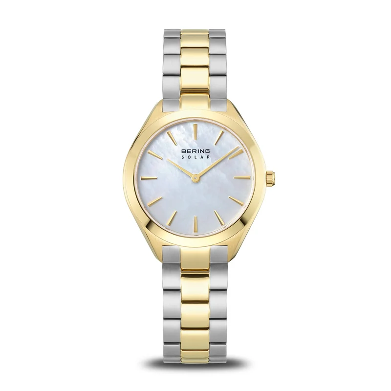 Bering Solar 17331-710 Damenuhr Silber-Gold • Saphirglas • Solarbetrieb