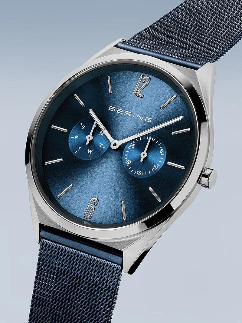 Bering Ultra Slim 17140-307 Unisex Armbanduhr Blau • Saphirglas • Schlankes Edelstahldesign