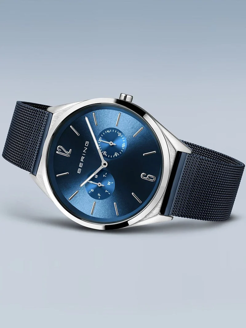 Bering Ultra Slim 17140-307 Unisex Armbanduhr Blau • Saphirglas • Schlankes Edelstahldesign