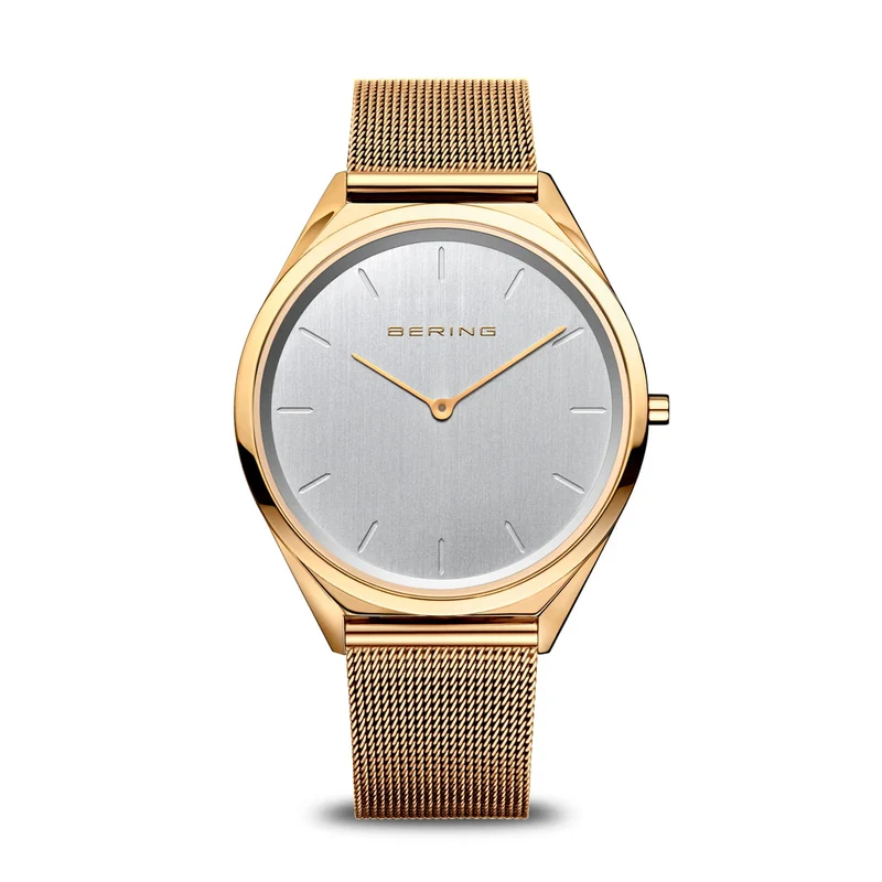 Bering Classic 17039-334 Armbanduhr Unisex Gold • Saphirglas • Milanaise-Armband