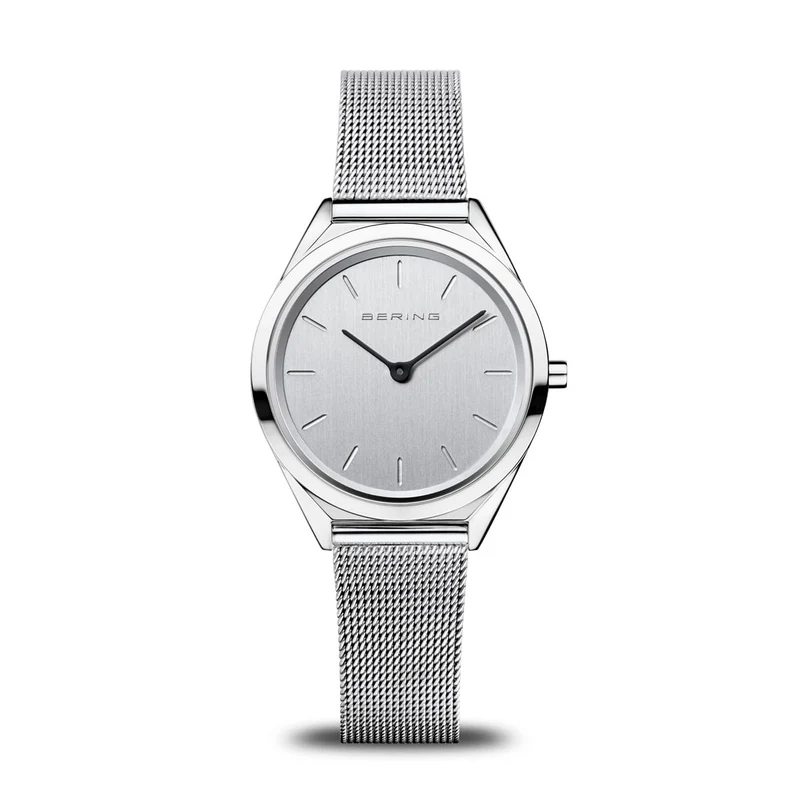 Bering Ultra Slim 17031-000 Damenuhr Silber • Saphirglas • Milanaise-Armband
