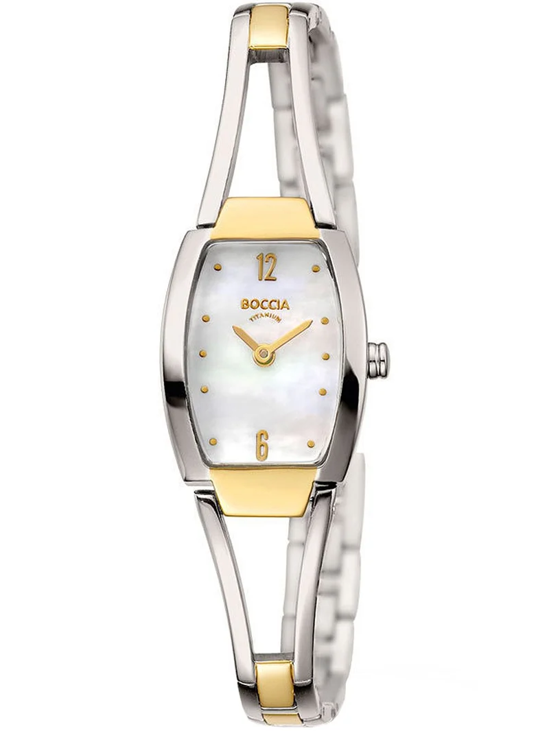 Boccia 3262-02 Damen Armbanduhr Bicolor • Titan-Bicolor-Armband • Mineralglas