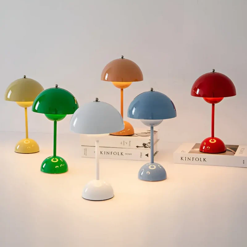 Oplaadbare Tafellamp Ø16×H29,5cm Touch-Bediening 3 Lichtmodi Modern Design Draadloos Roestvrij Staal | Sansoti