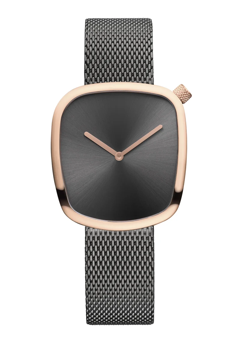 BERING Pebble 18034-369 Damenuhr Anthrazit • Saphirglas • Skandinavisches Design