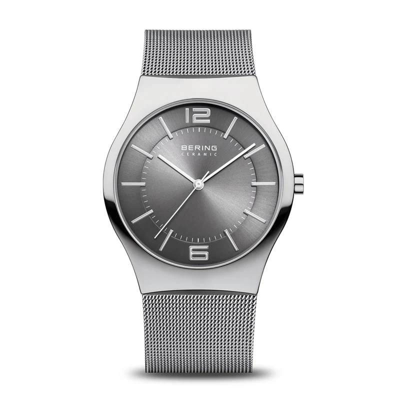 Bering 32039-309 Ceramic Herrenuhr Silber • Saphirglas • Milanaise-Armband
