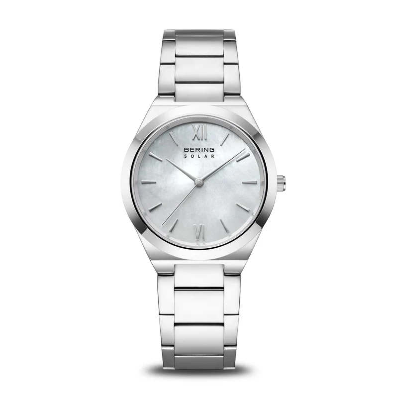 Bering Solar 19932-700 Damen Armbanduhr Silber • Saphirglas • Solarbetrieb