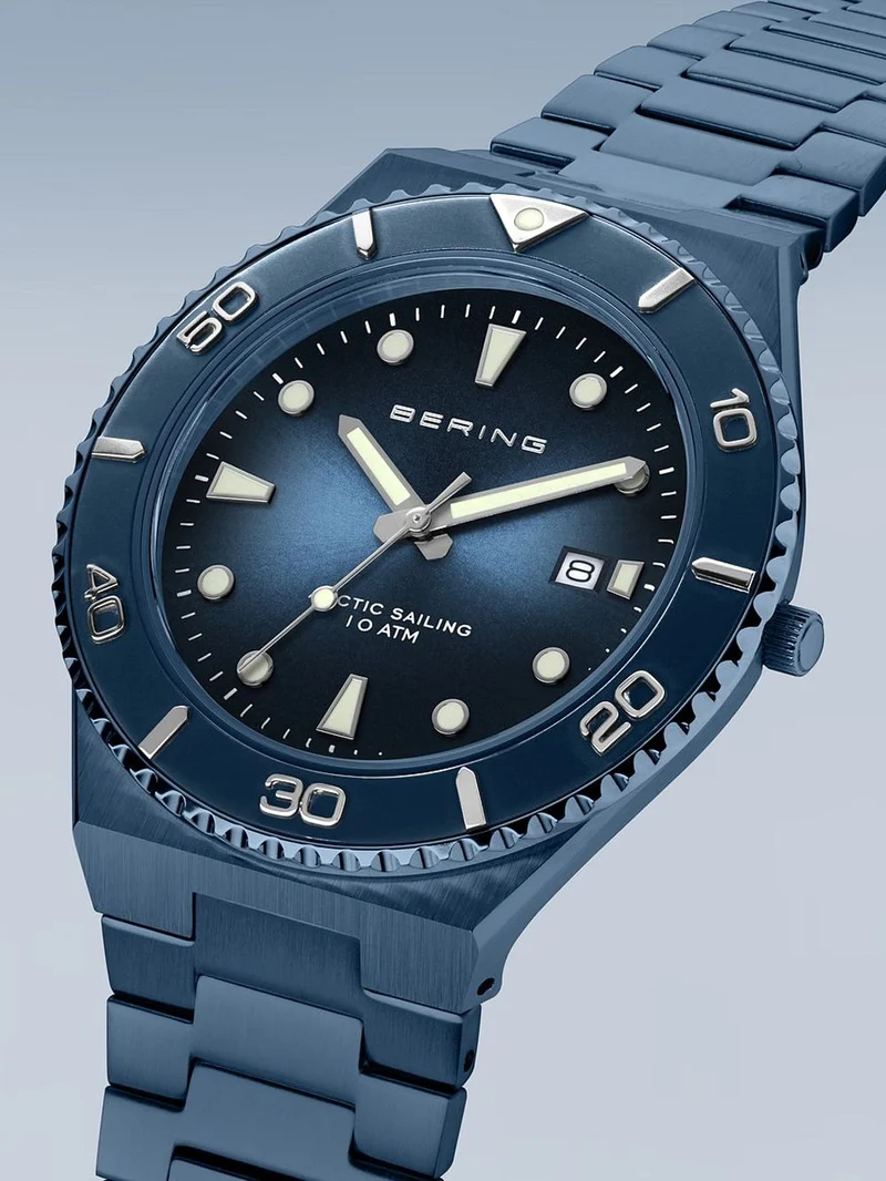 Bering Classic 18940-797 Herren Armbanduhr Blau • Saphirglas • 10 ATM Wasserdicht