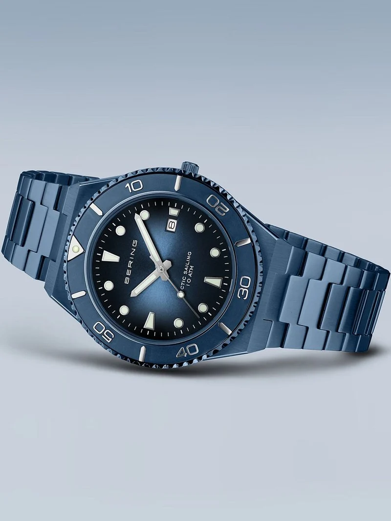Bering Classic 18940-797 Herren Armbanduhr Blau • Saphirglas • 10 ATM Wasserdicht