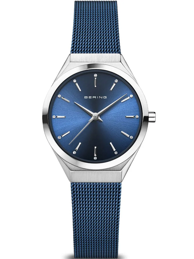 Bering Ultra Slim 18729-307 Damen Armbanduhr Blau • Saphirglas • Milanaise-Armband