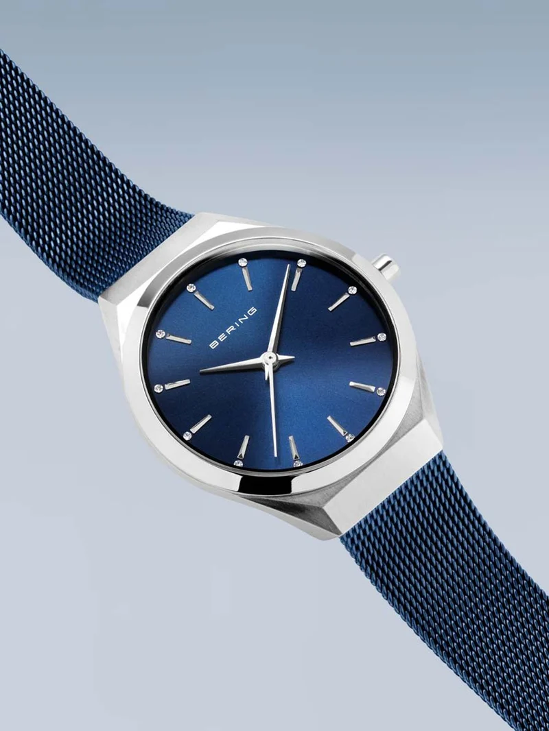 Bering Ultra Slim 18729-307 Damen Armbanduhr Blau • Saphirglas • Milanaise-Armband