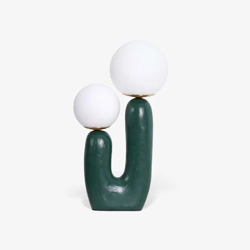 Tafellamp met Harsbehuizing en G9-Fitting – Keramische Oo-Collectielamp in Wit, Roze, Groen of Terra Cotta | Sansoti