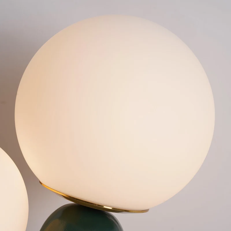 Tafellamp met Harsbehuizing en G9-Fitting – Keramische Oo-Collectielamp in Wit, Roze, Groen of Terra Cotta | Sansoti
