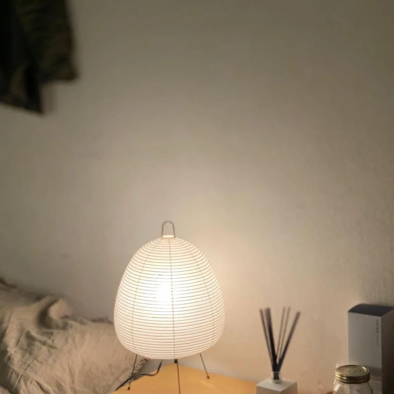 Japanse Lantaarn Tafellamp met Handgemaakt Moerbeipapier Scherm – 8 Maten – E26 Fitting – Plug & Play met 150 cm Snoer – Inspiratie 1951 Akari Lantaarns | Sansoti