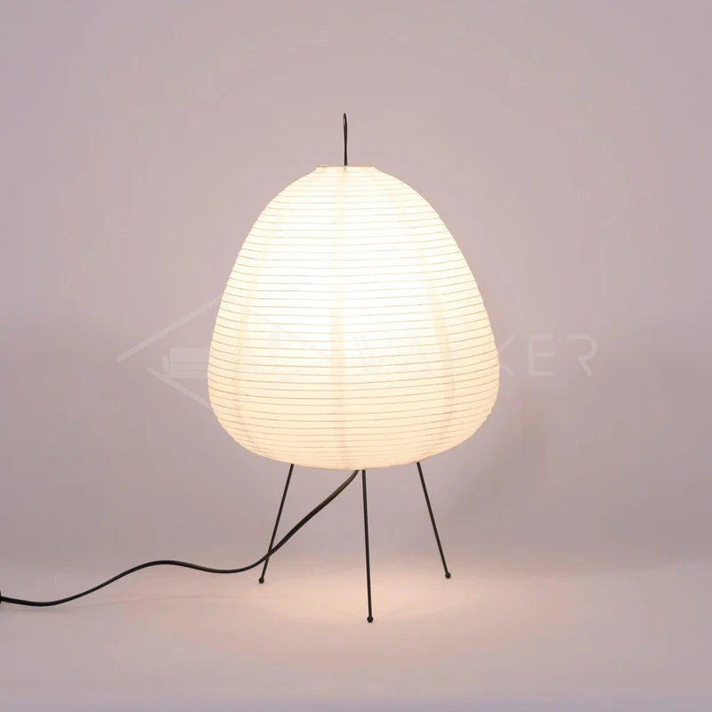 Japanse Lantaarn Tafellamp met Handgemaakt Moerbeipapier Scherm – 8 Maten – E26 Fitting – Plug & Play met 150 cm Snoer – Inspiratie 1951 Akari Lantaarns | Sansoti