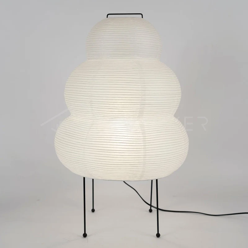 Japanse Lantaarn Tafellamp met Handgemaakt Moerbeipapier Scherm – 8 Maten – E26 Fitting – Plug & Play met 150 cm Snoer – Inspiratie 1951 Akari Lantaarns | Sansoti