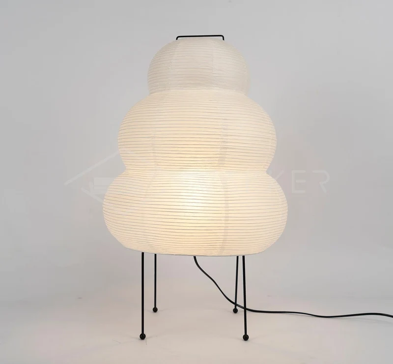 Japanse Lantaarn Tafellamp met Handgemaakt Moerbeipapier Scherm – 8 Maten – E26 Fitting – Plug & Play met 150 cm Snoer – Inspiratie 1951 Akari Lantaarns | Sansoti
