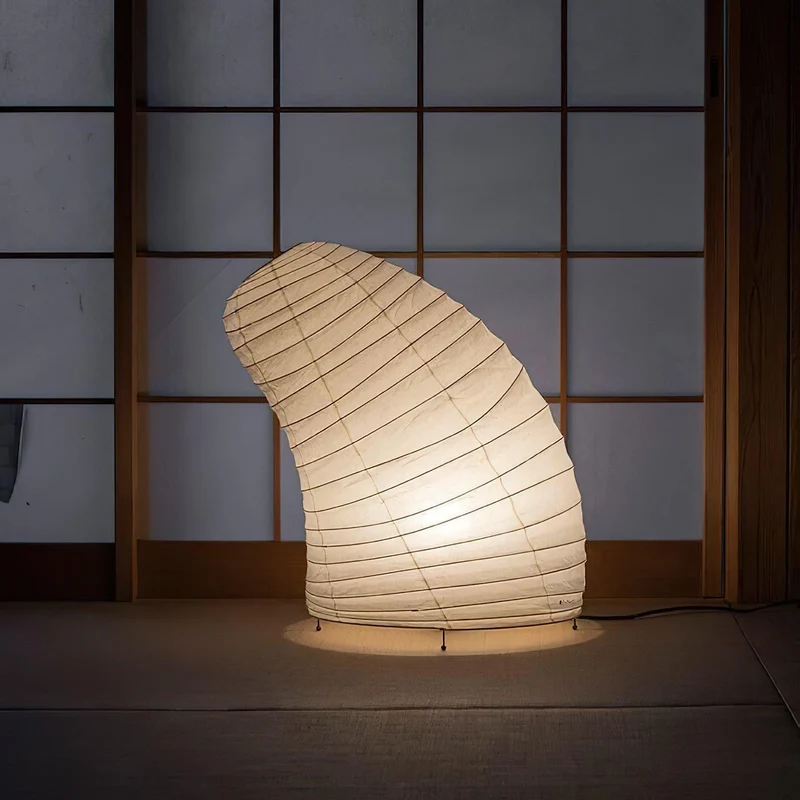 Japanse Lantaarn Tafellamp met Handgemaakt Moerbeipapier Scherm – 8 Maten – E26 Fitting – Plug & Play met 150 cm Snoer – Inspiratie 1951 Akari Lantaarns | Sansoti