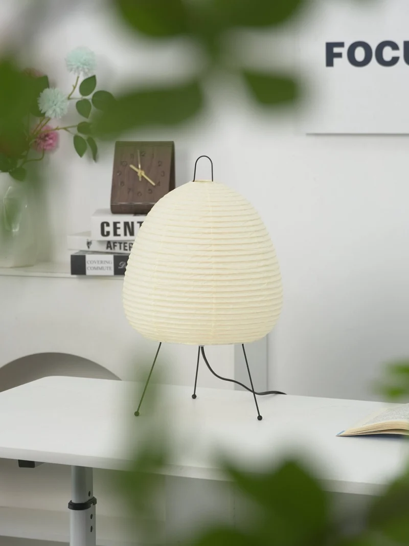 Japanse Lantaarn Tafellamp met Handgemaakt Moerbeipapier Scherm – 8 Maten – E26 Fitting – Plug & Play met 150 cm Snoer – Inspiratie 1951 Akari Lantaarns | Sansoti