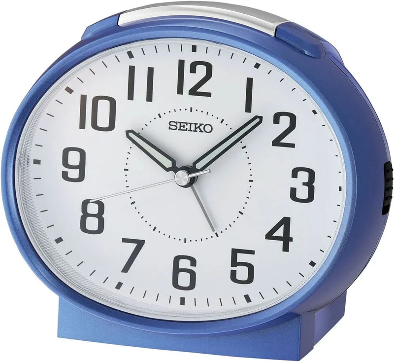 Seiko Analog Wecker 11.2x13x8.1 cm Kunststoff • Leises Uhrwerk • Bell Alarm