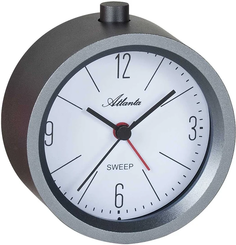 Atlanta Klassischer Wecker 9.5 cm Metall Silber • Repetition • Licht