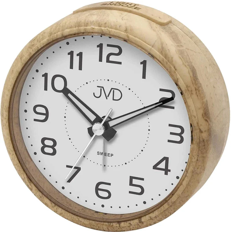 JVD Reisewecker Analog 10.4x10.5x5 cm Kunststoff • Mit Lichtfunktion • Ansteigendes Wecksignal