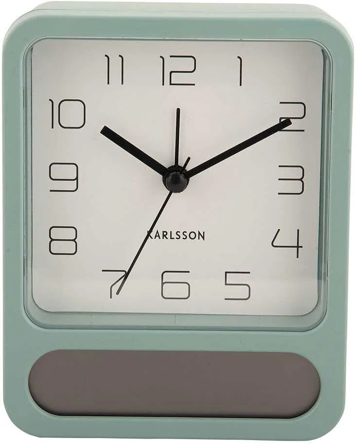 Karlsson Angular Wecker 12.8x26x5.4 cm Kunststoff • Analoge & Digitale Zeitanzeige • Temperatur- & Luftfeuchtigkeitsanzeige