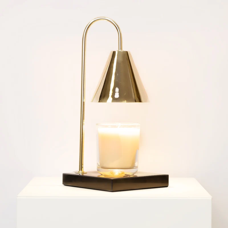 Luxe Kaarsverwarmer Lamp Met Tijdloze Marmeren Afwerking En Vlamloze Warmte | Sansoti