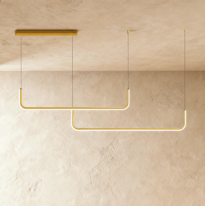 Lineaire LED Kroonluchter Met Modern Design En Warme Lichtbeleving | Sansoti