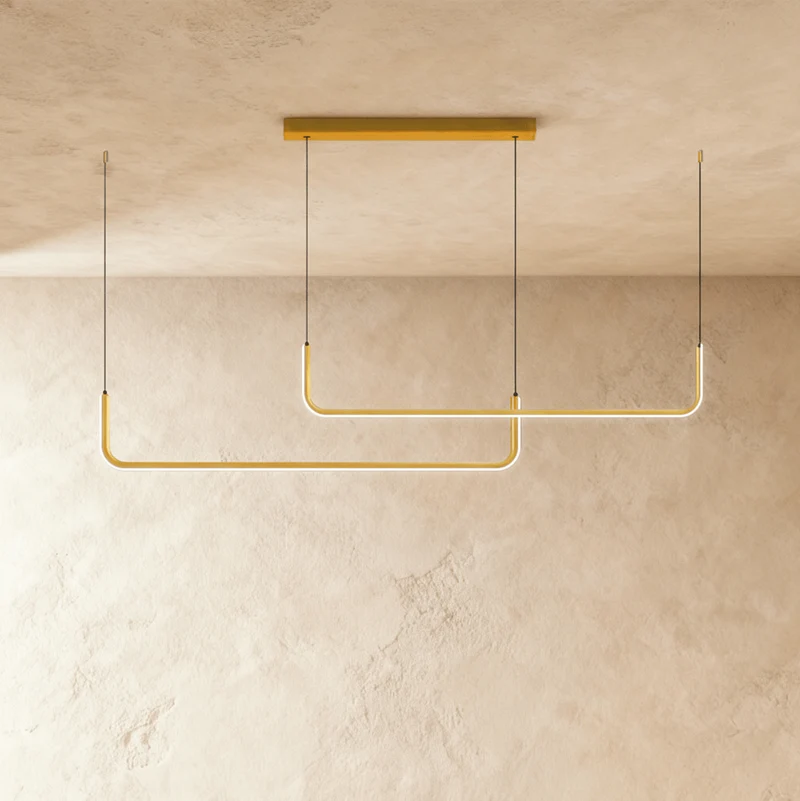 Lineaire LED Kroonluchter Met Modern Design En Warme Lichtbeleving | Sansoti