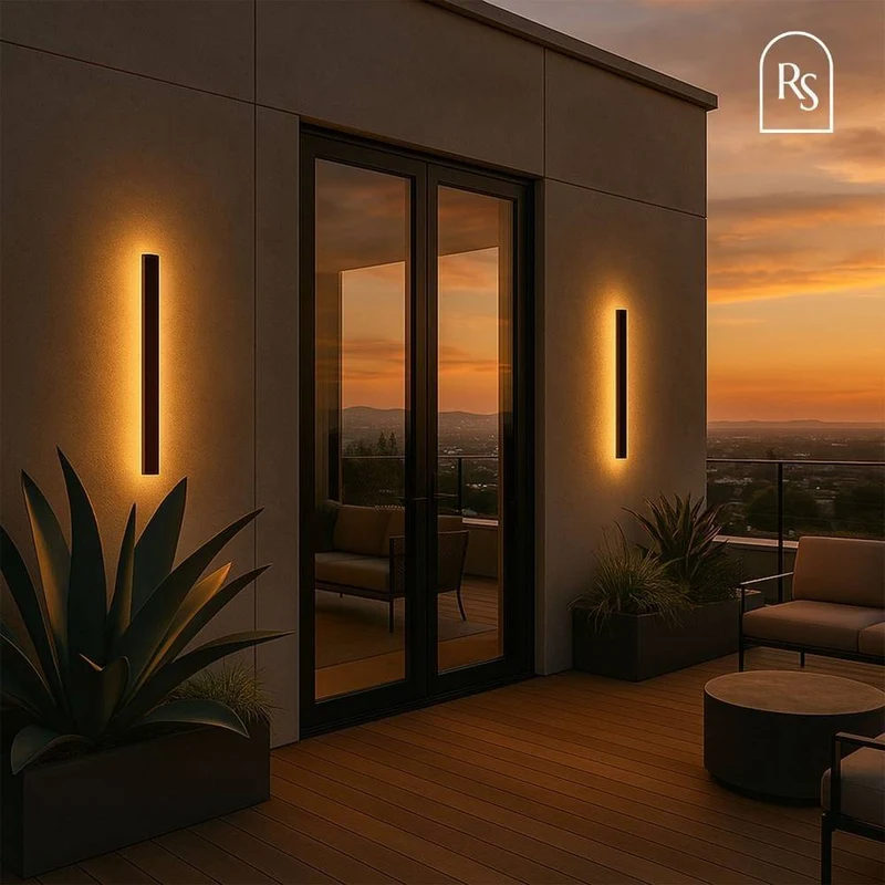 Moderne LED Wandlamp Voor Binnen En Buiten Met Strak Lijnontwerp | Sansoti