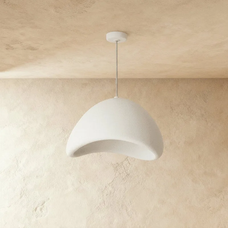 Japanse Minimalistische Hanglamp Met Organische Vorm En Zachte Sfeerverlichting | Sansoti