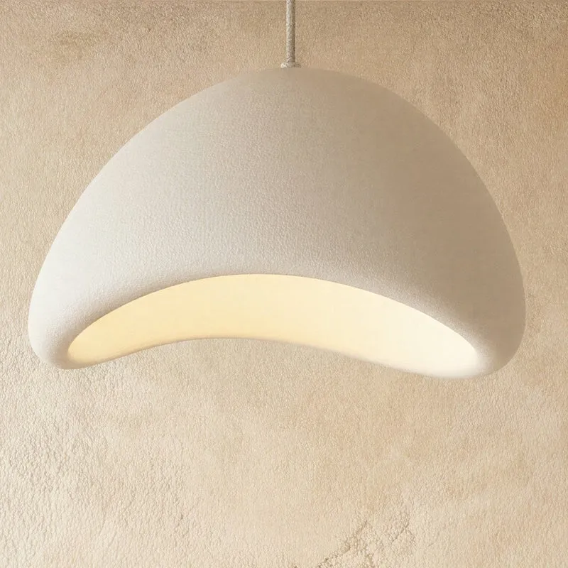 Japanse Minimalistische Hanglamp Met Organische Vorm En Zachte Sfeerverlichting | Sansoti