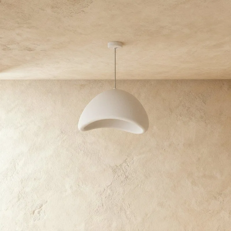 Japanse Minimalistische Hanglamp Met Organische Vorm En Zachte Sfeerverlichting | Sansoti