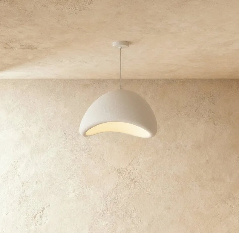 Japanse Minimalistische Hanglamp Met Organische Vorm En Zachte Sfeerverlichting | Sansoti