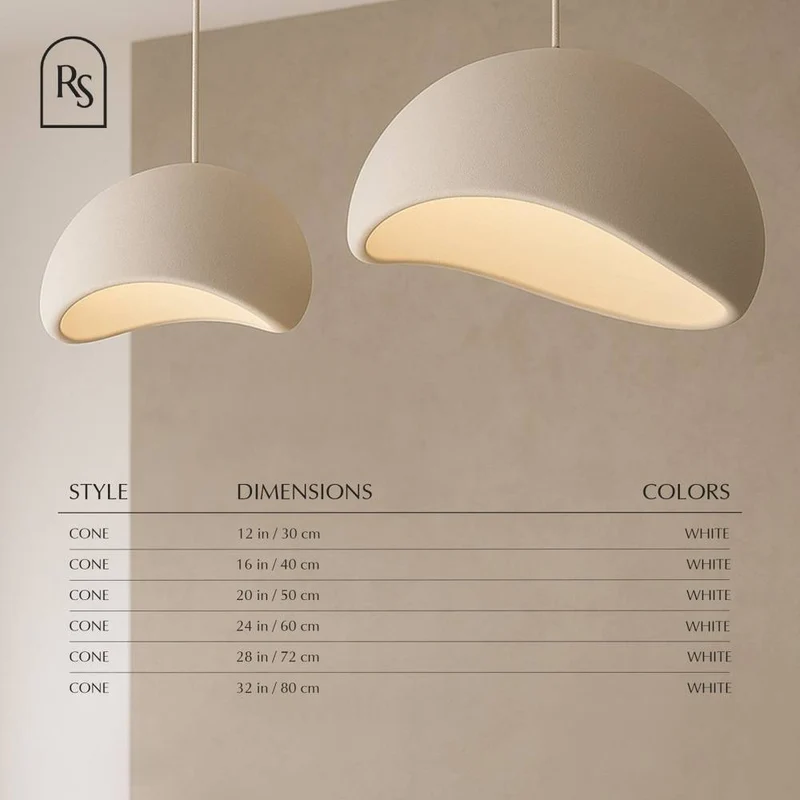 Japanse Minimalistische Hanglamp Met Organische Vorm En Zachte Sfeerverlichting | Sansoti
