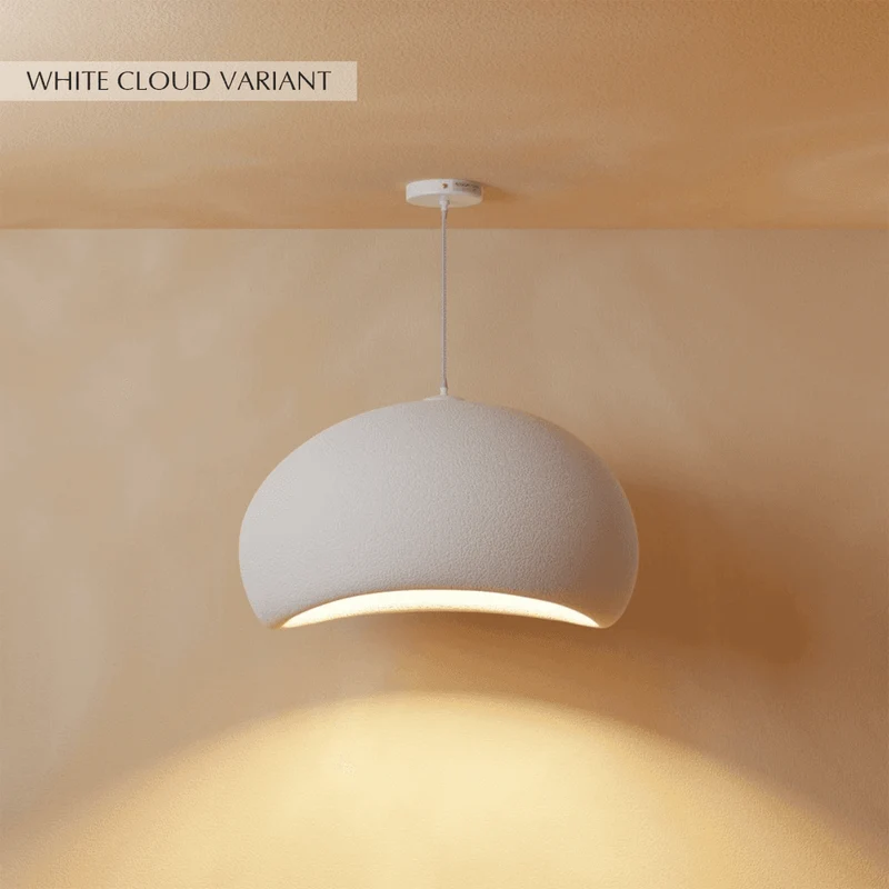 Japanse Minimalistische Hanglamp Met Organische Vorm En Zachte Sfeerverlichting | Sansoti