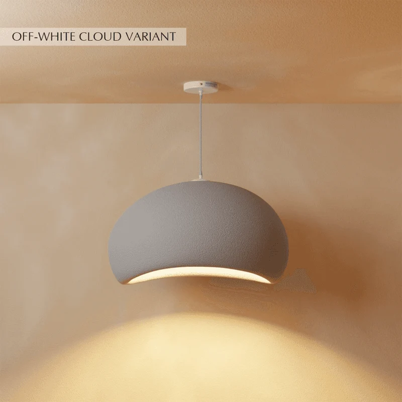 Japanse Minimalistische Hanglamp Met Organische Vorm En Zachte Sfeerverlichting | Sansoti