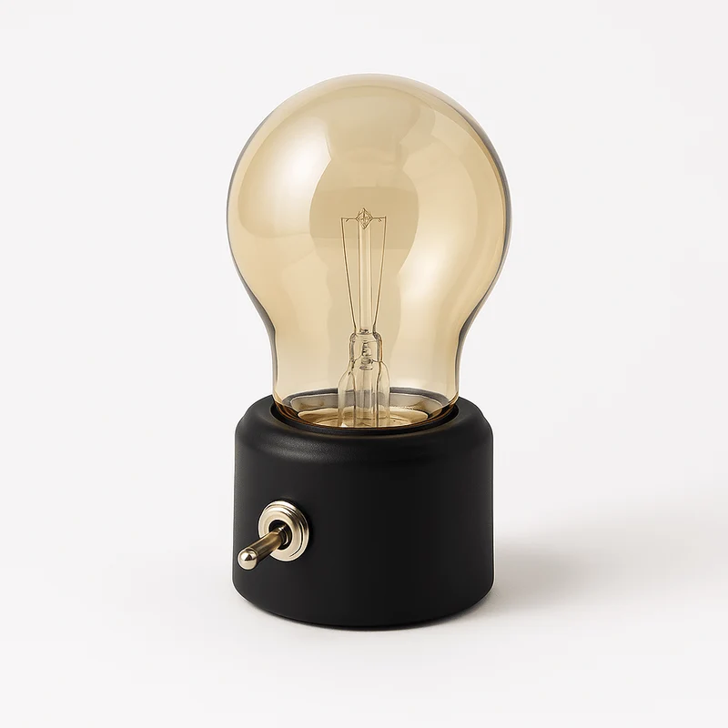 Vintage Tafellamp Met USB Opladen En Warm Sfeervol Licht | Sansoti