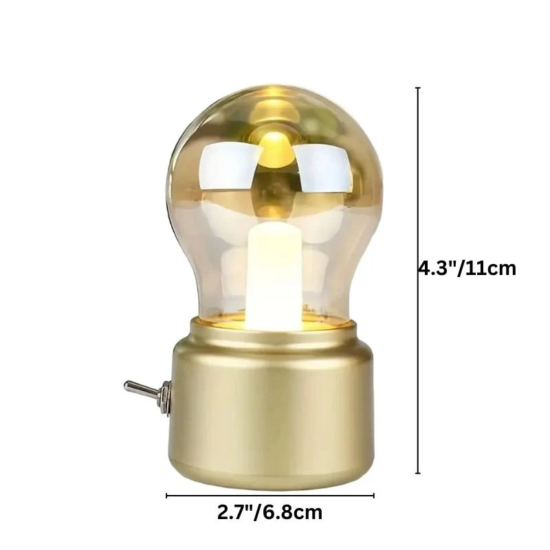 Vintage Tafellamp Met USB Opladen En Warm Sfeervol Licht | Sansoti