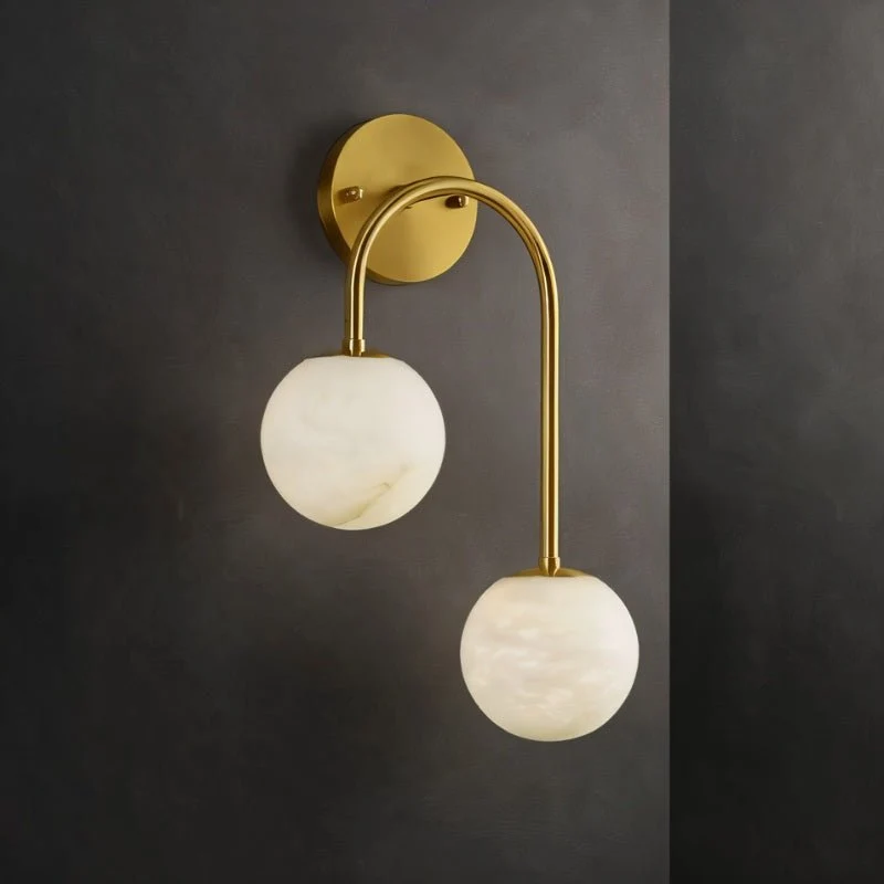 Alabaster Hanglamp Van Natuursteen Met Zachte Warme Gloed En Sculpturaal Design | Sansoti