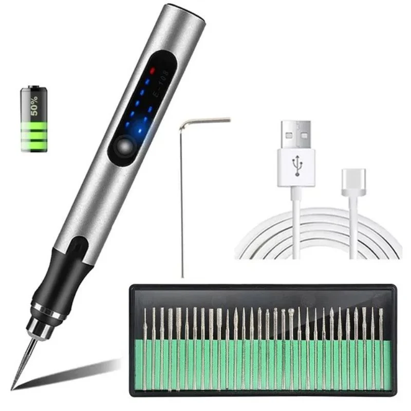 Draadloze Elektrische Graveerpen Met Instelbare Snelheid En Lcd Scherm | Sansoti