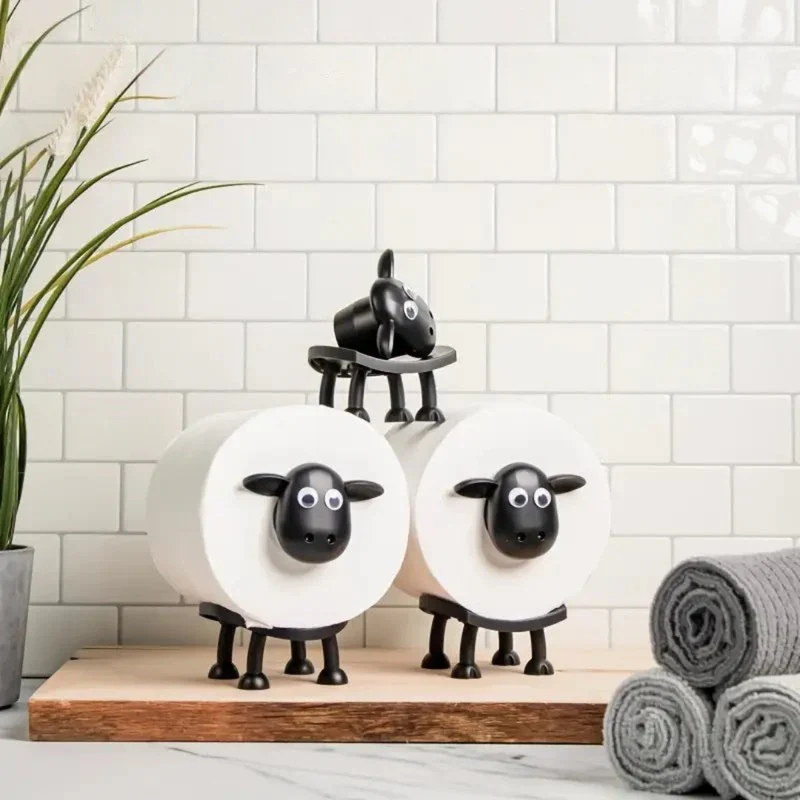 Toiletrolhouder Schaap Decoratief Set Van 3 Voor Badkamer En Woonruimte | Sansoti