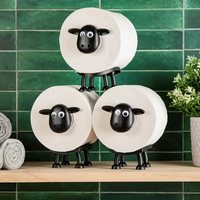 Toiletrolhouder Schaap Decoratief Set Van 3 Voor Badkamer En Woonruimte | Sansoti