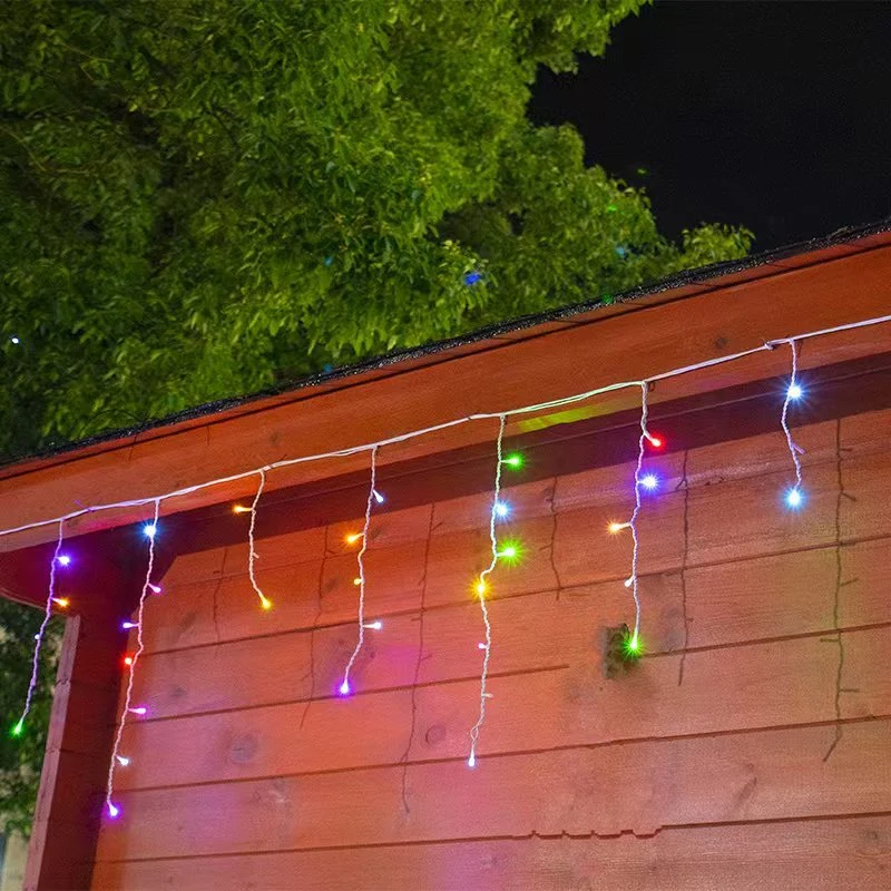 50 Meter Led IJspegel Lichtgordijn Met Warm Wit Waterfallicht Voor Buiten | Sansoti