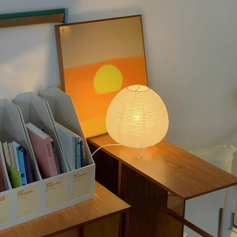 Tafellamp Papier Aluminium E14 LED 21x23 cm Warm Licht Slaapkamer Woonkamer Japandi Wabi Sabi Verlichting | Sansoti