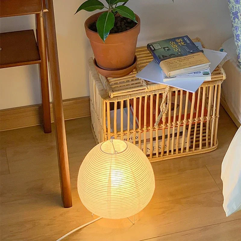 Tafellamp Papier Aluminium E14 LED 21x23 cm Warm Licht Slaapkamer Woonkamer Japandi Wabi Sabi Verlichting | Sansoti