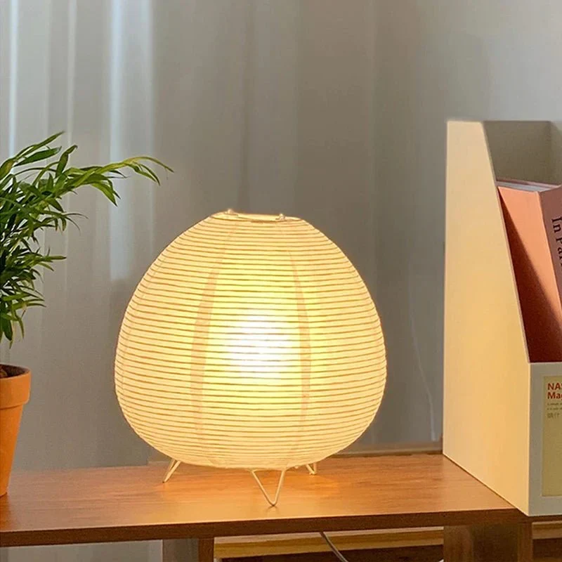Tafellamp Papier Aluminium E14 LED 21x23 cm Warm Licht Slaapkamer Woonkamer Japandi Wabi Sabi Verlichting | Sansoti