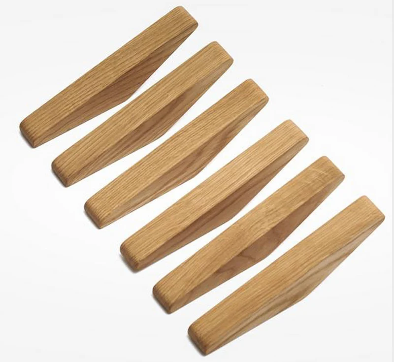 Wandhaken Hout Set van 2 13,5 cm Naturel Kapstok Badkamer Hal Handdoekhaak Wandkapstok Minimalistisch Boho Interieur | Sansoti
