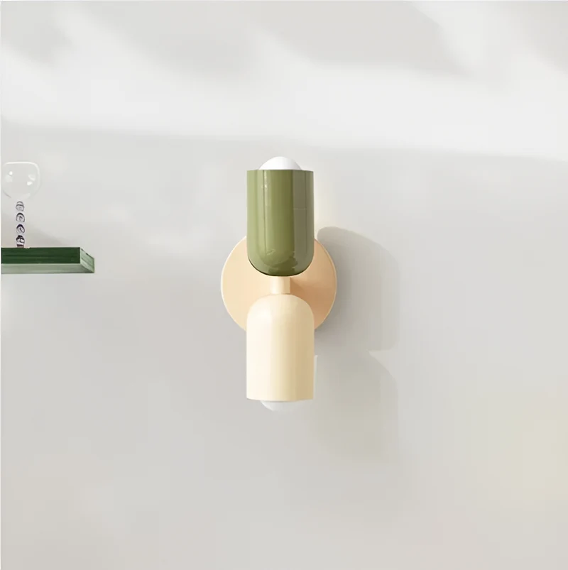 Wandlamp Metaal Kunststof Dubbelzijdig Rood Beige Wandverlichting Binnen LED E27 Slaapkamer Woonkamer Design Lamp | Sansoti